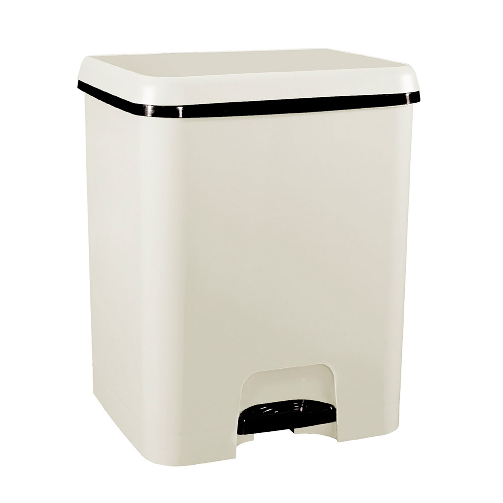 Great plastic Cubo de Pedal Duo Ecologico Verde Salvia 52L