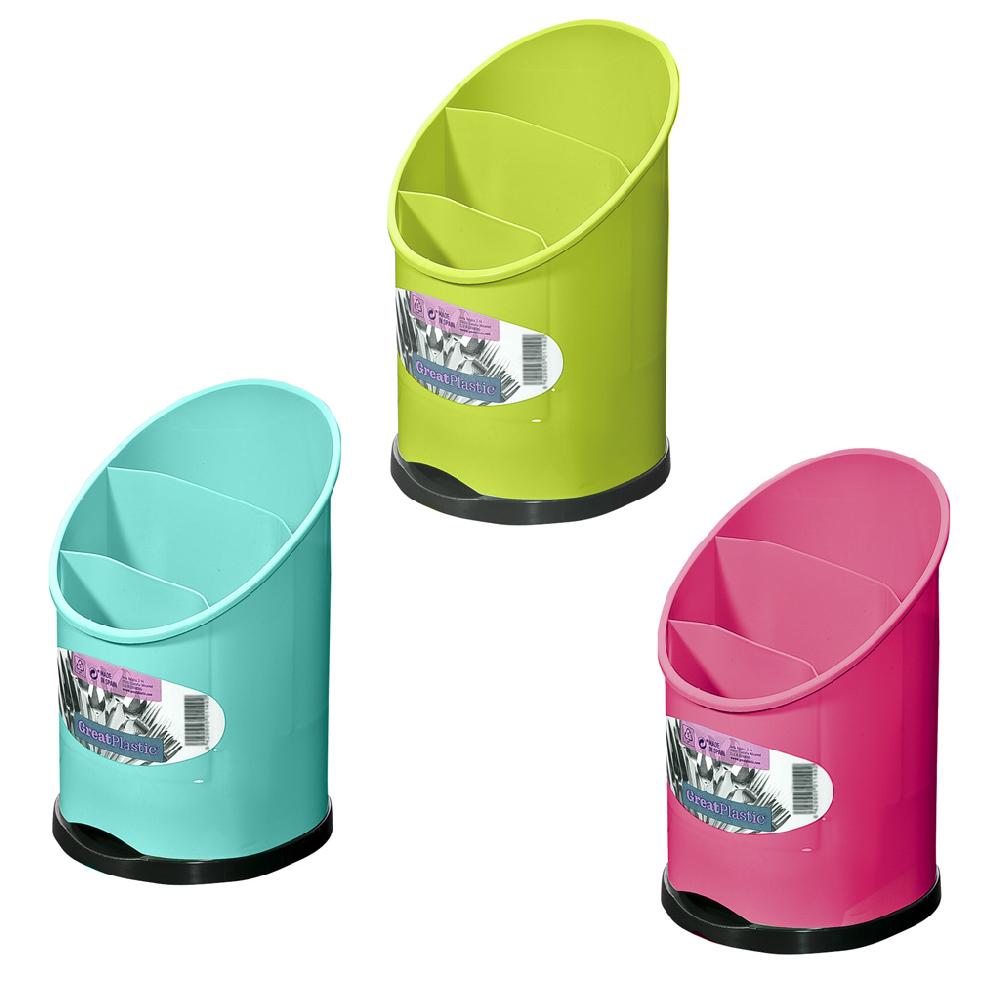 Great plastic Escurrecubiertos Ovalado con Bandeja Color