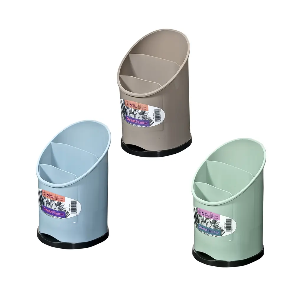 Great plastic Escurrecubiertos Ovalado con Bandeja Color