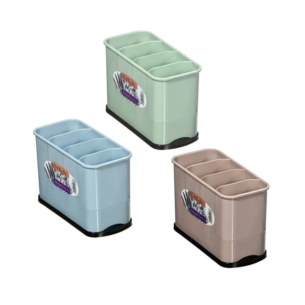 Great plastic Escurrecubiertos Rectangular con Bandeja Color