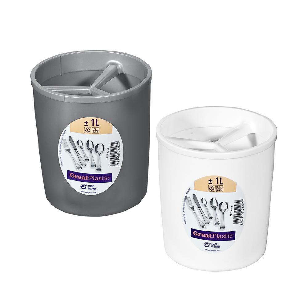 Great plastic Escurrecubiertos Redondo con Rejilla Elegance 1L