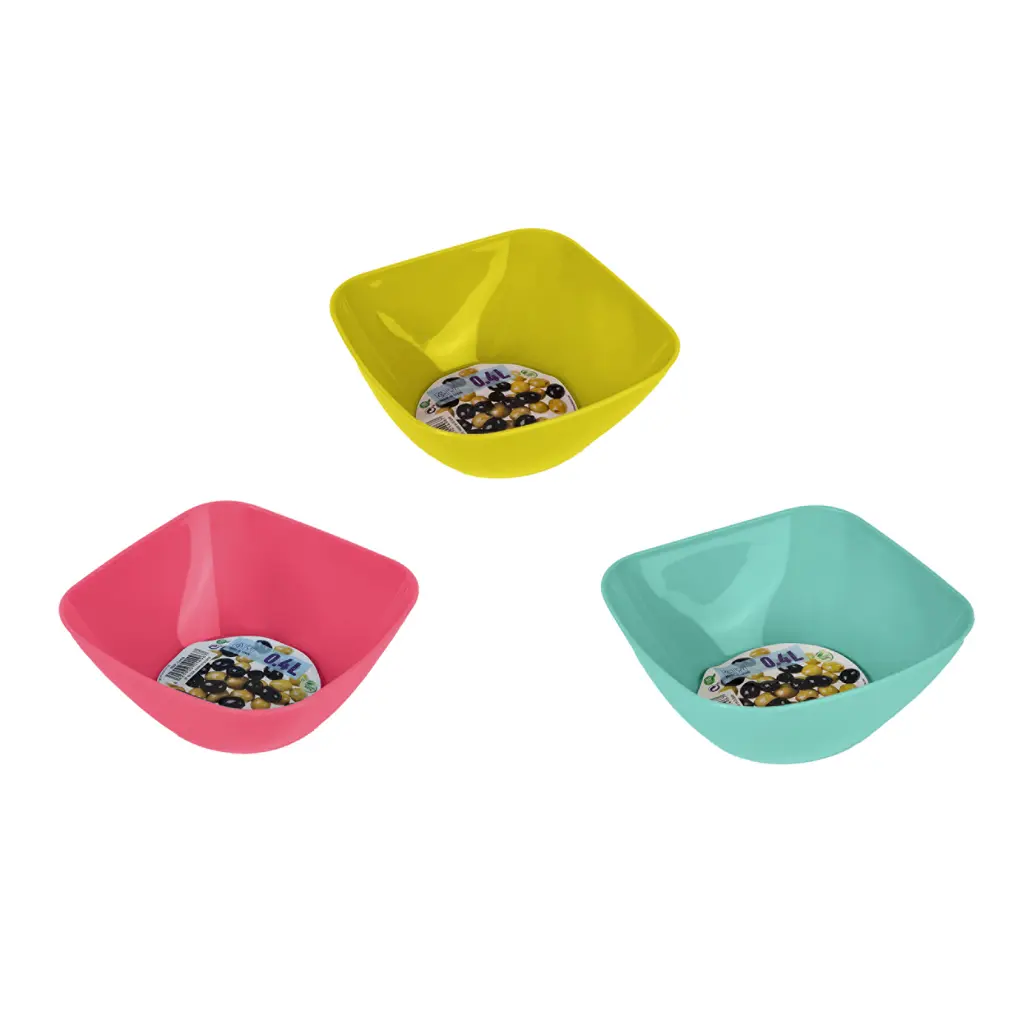 Great plastic Bol Cuadrado Diseño PP 0.4L