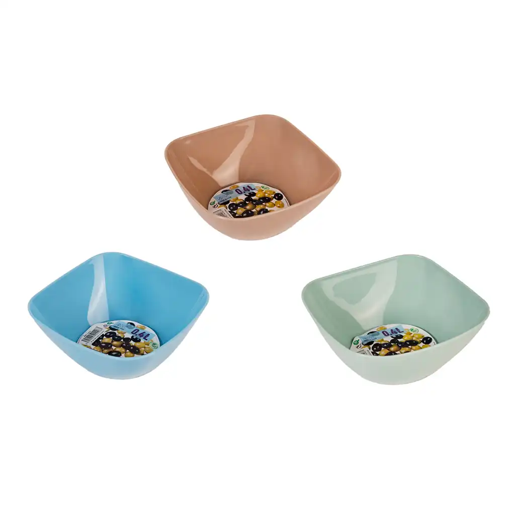 Great plastic Bol Cuadrado Diseño PP 0.4L