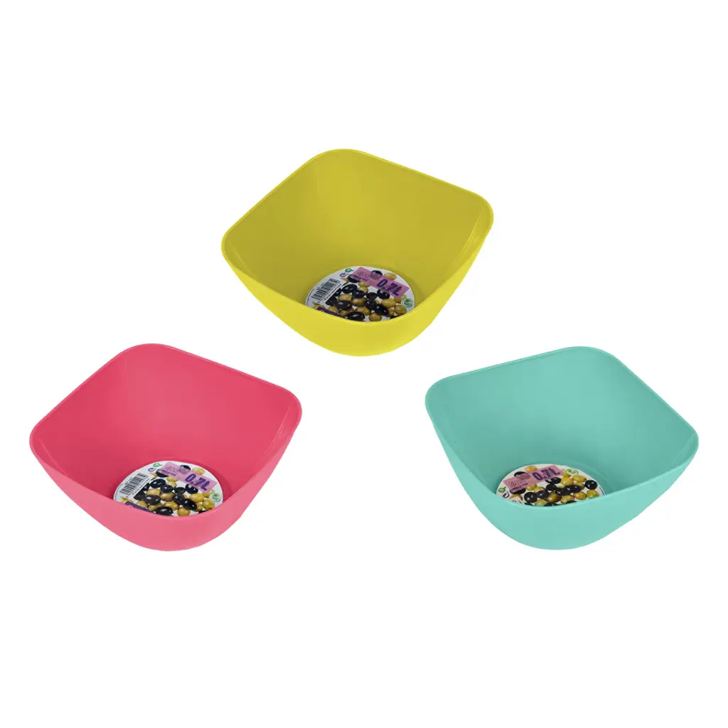 Great plastic Bol Cuadrado Diseño PP 0.7L