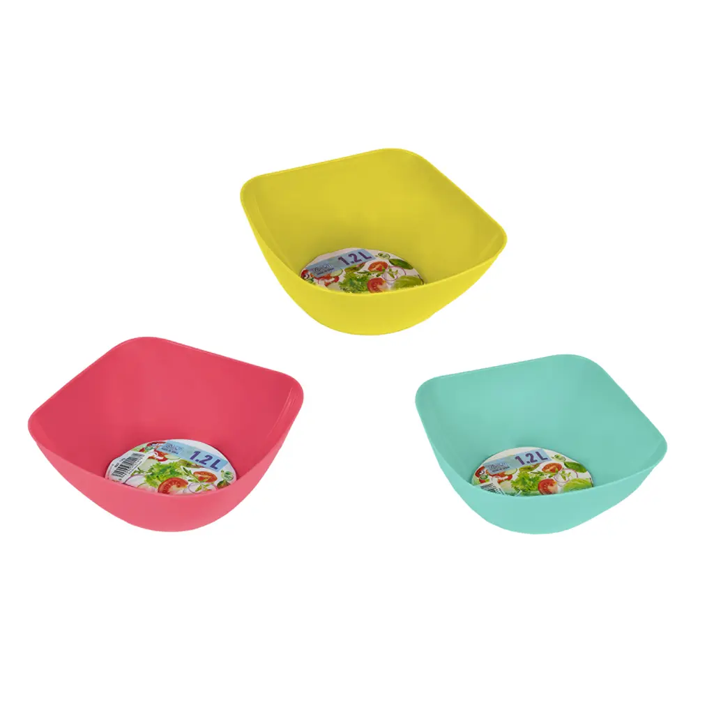 Great plastic Bol Cuadrado Diseño PP 1.2L