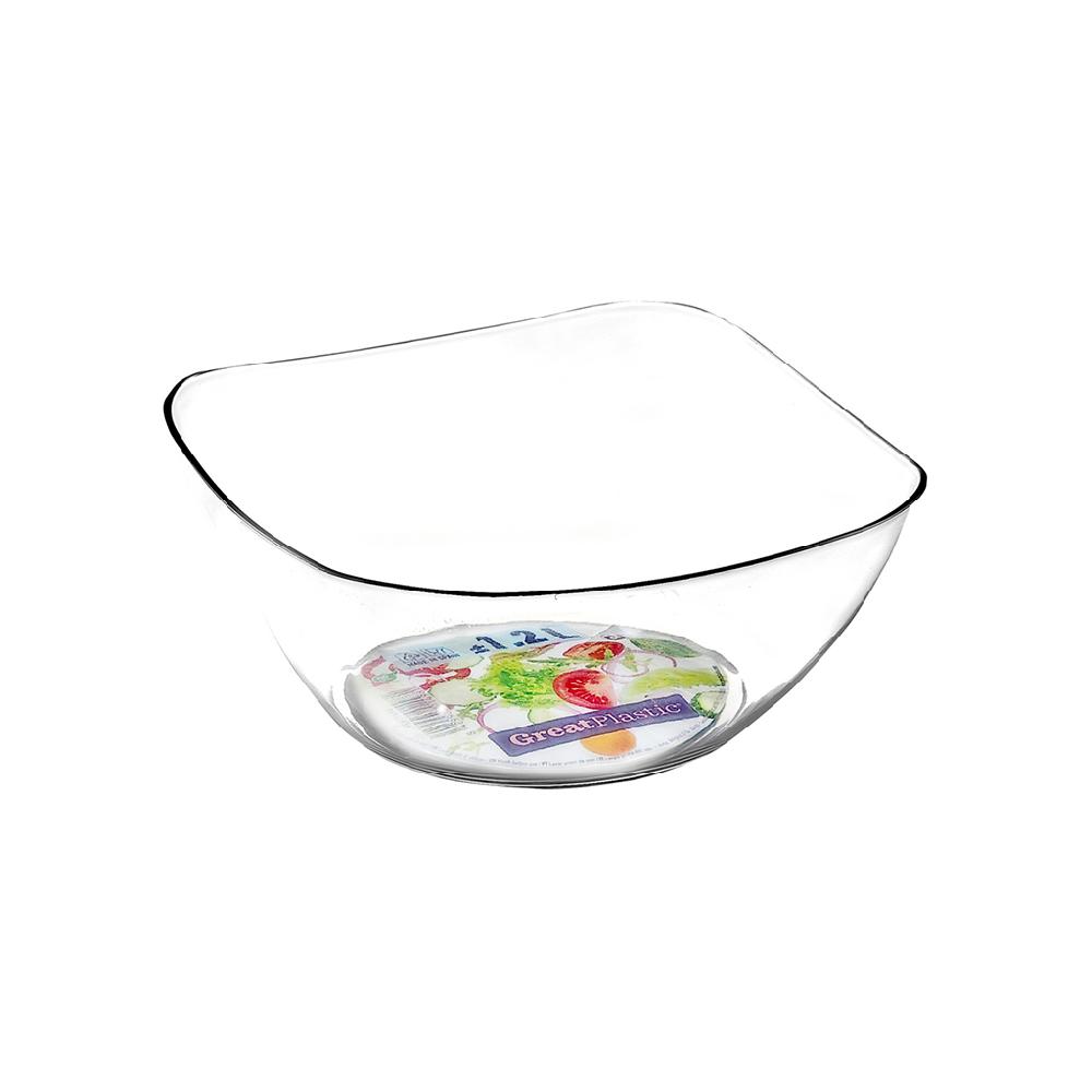 Great plastic Bol Diseño Cuadrado PS 1.2L