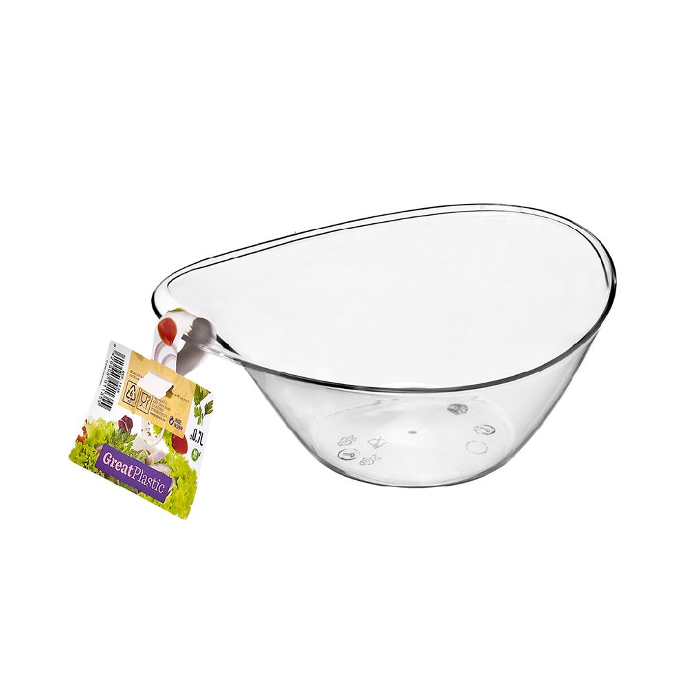 Great plastic Bol Diseño Ovalado PS 0.7L