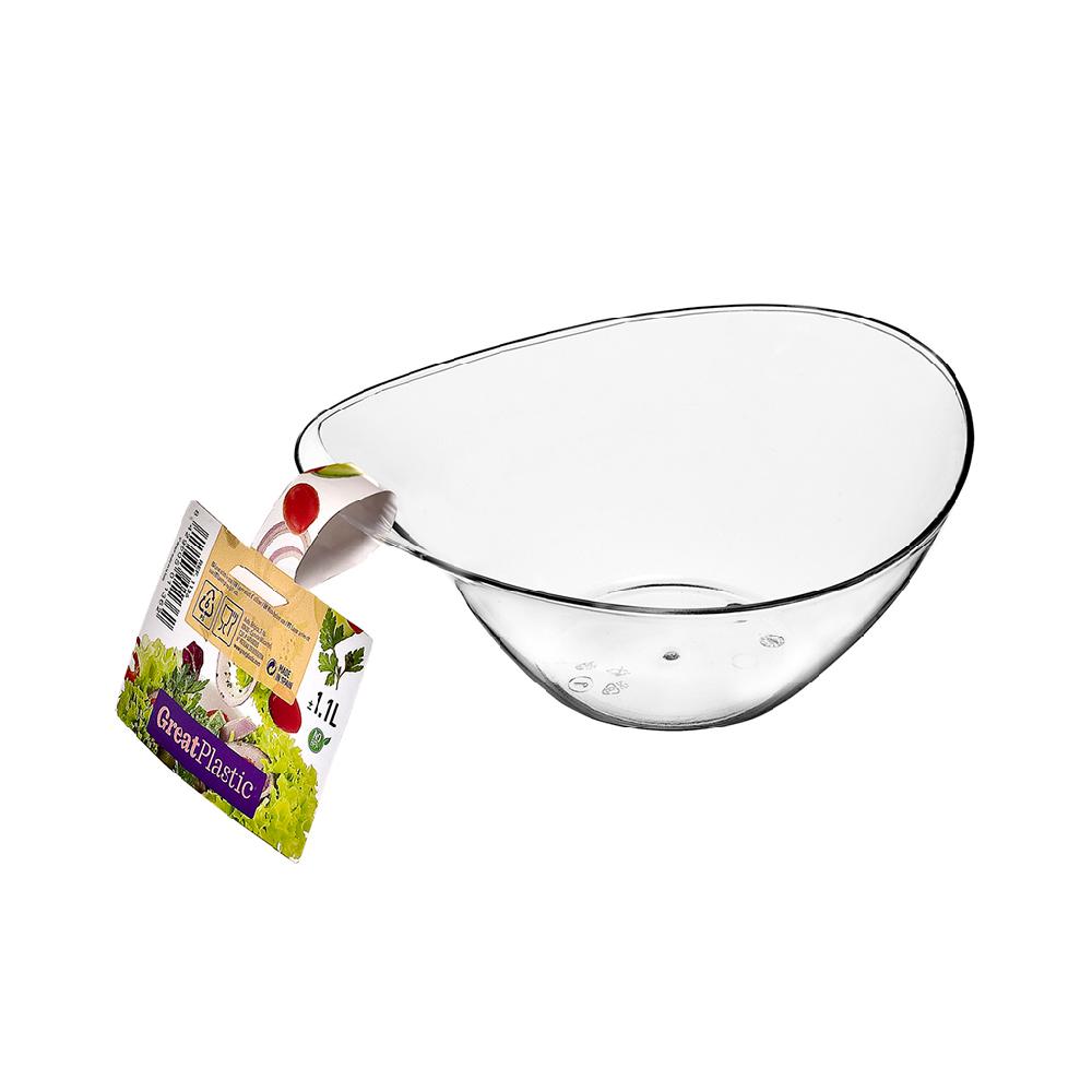 Great plastic Bol Diseño Ovalado PS 1.1L