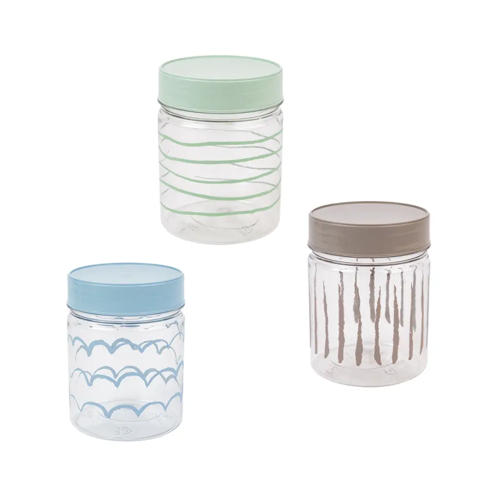 Great plastic Bote Redondo Pet Decorado 0.75L