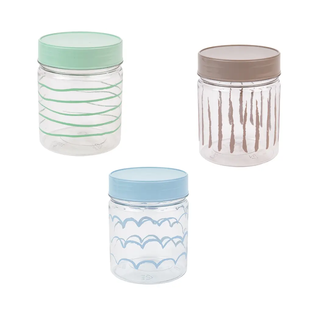 Great plastic Bote Redondo Pet Decorado 1L