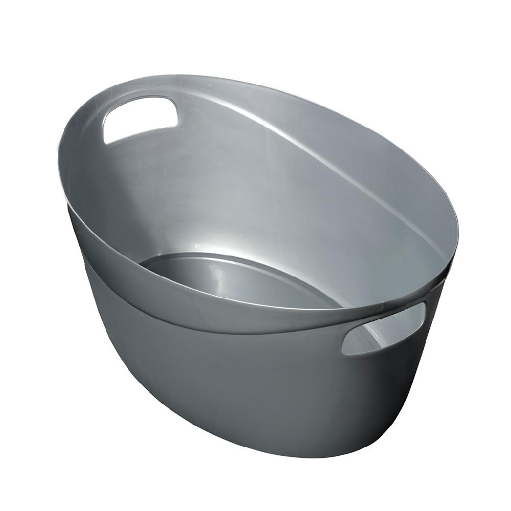 Great plastic Cesto Multiusos Ovalado 37L. Plata