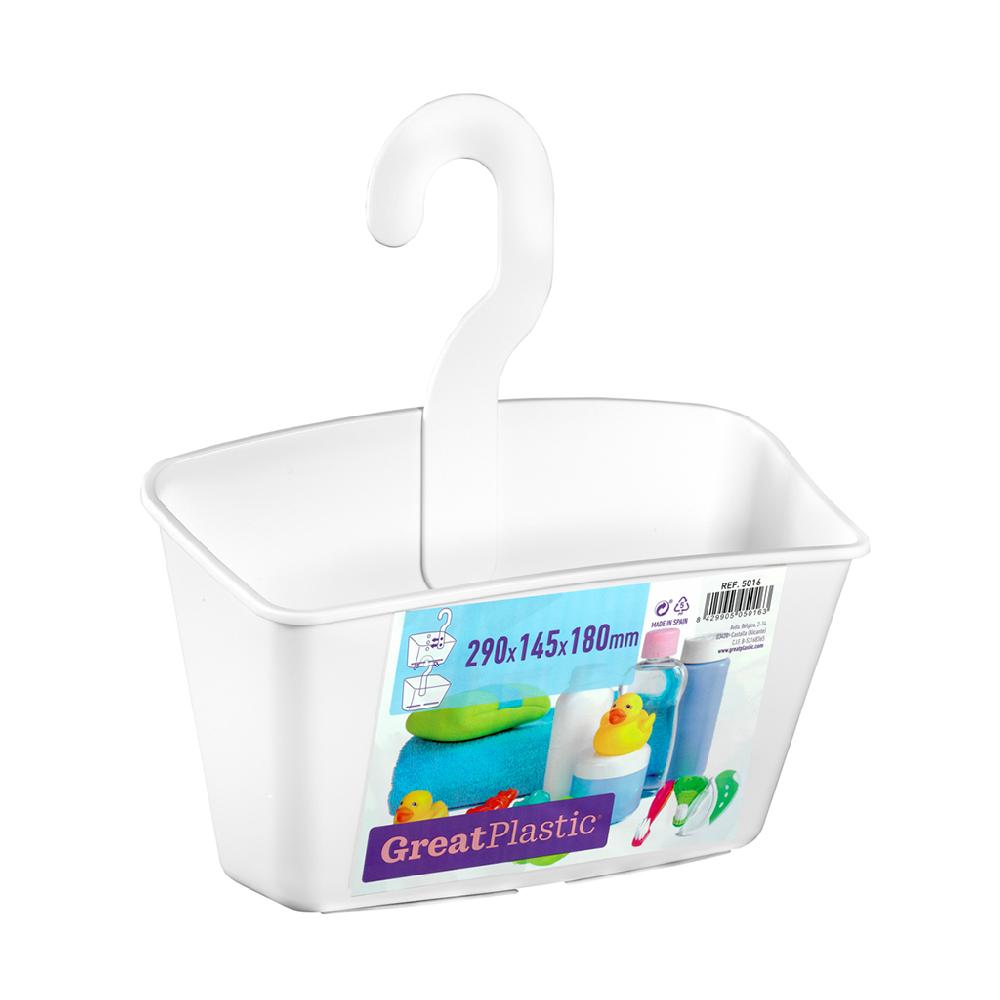 Great plastic Cesto Percha Multifunción Blanco