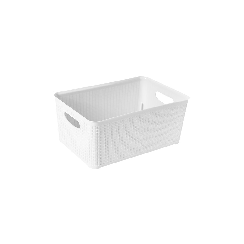 Great plastic Cesto Rectangular Mimbre Blanco 3.3L