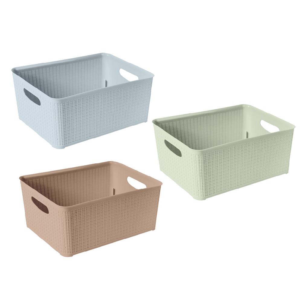 Great plastic Cesto Rectangular Mimbre Color 14L