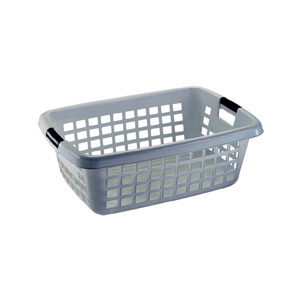 Great plastic Cesto Ropa Rectangular Plata 70L