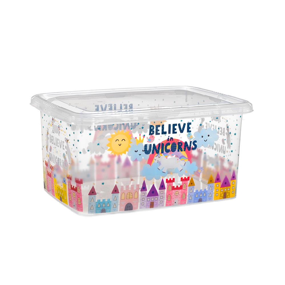 Great plastic Contenedor Urban 15L. IML Unicornios