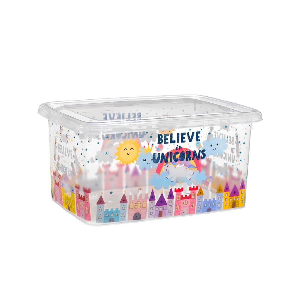 Great plastic Contenedor Urban 8L. IML Unicornios