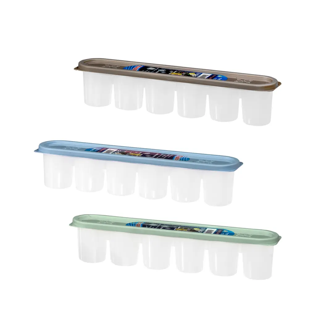 Great plastic Cubitera 6 Cubitos con Tapa