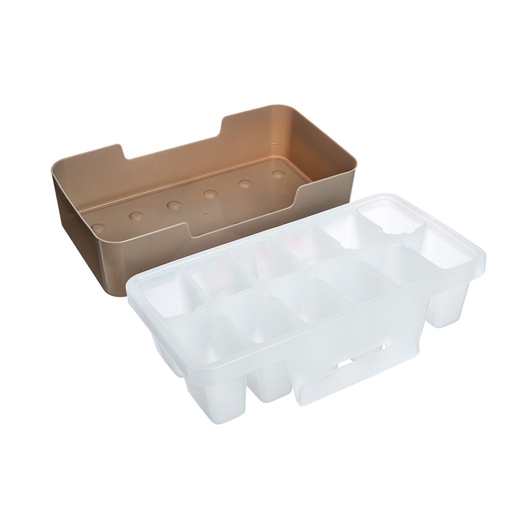 Great Plastic Cubitera Grande Con Bandeja