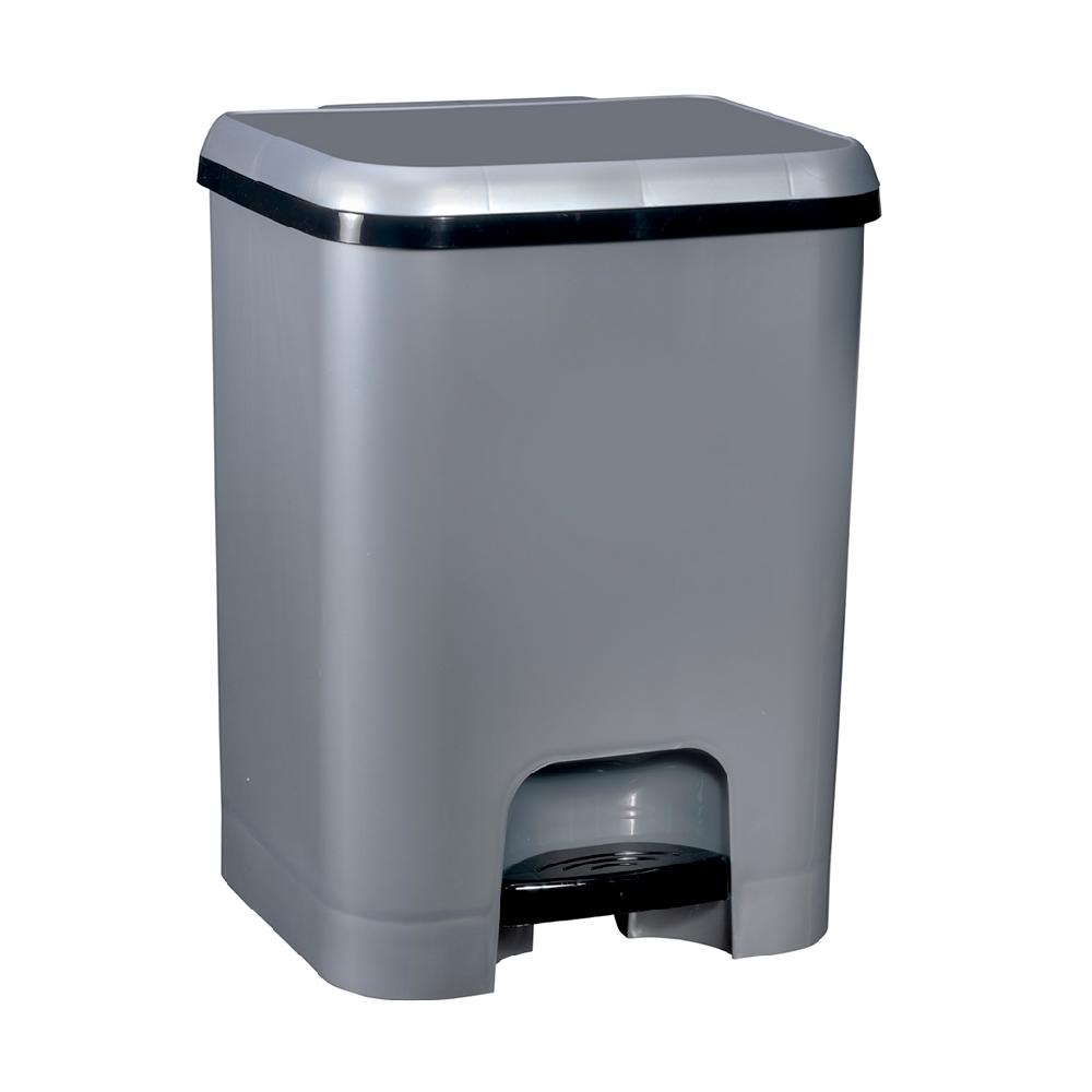 Great plastic Cubo de Pedal Class Plata 20L