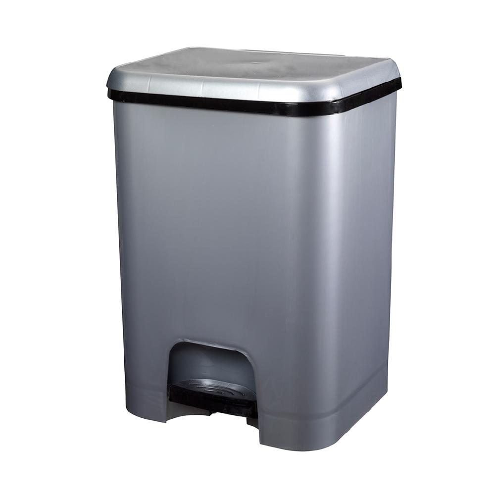 Great plastic Cubo de Pedal Class Plata 26L