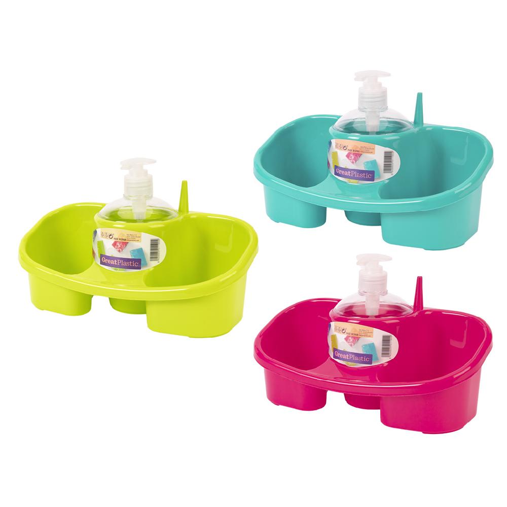 Great plastic Estropajero Con Dosificador Color