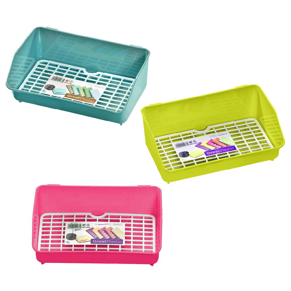 Great plastic Estropajero con Rejilla Escurridor