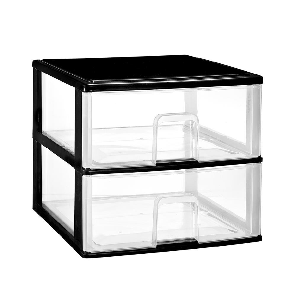 Great plastic L/2 Cajones Apilables Negro (Mod. 2)