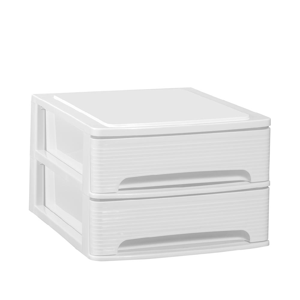 Great plastic L/2 Cajones Stylo Blanco Dec. Líneas