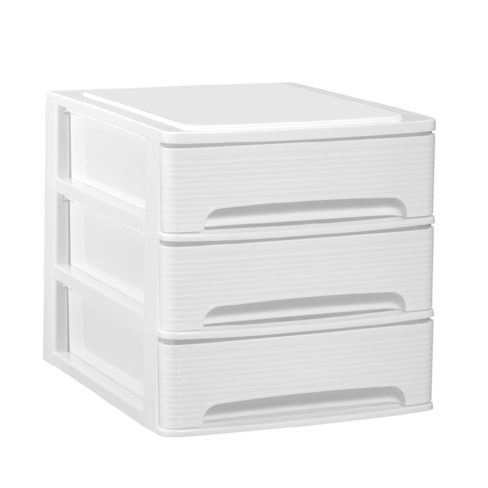 Great plastic L/3 Cajones Stylo Blanco Dec. Líneas