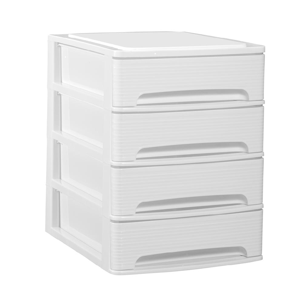 Great plastic L/4 Cajones Stylo Blanco Dec. Líneas