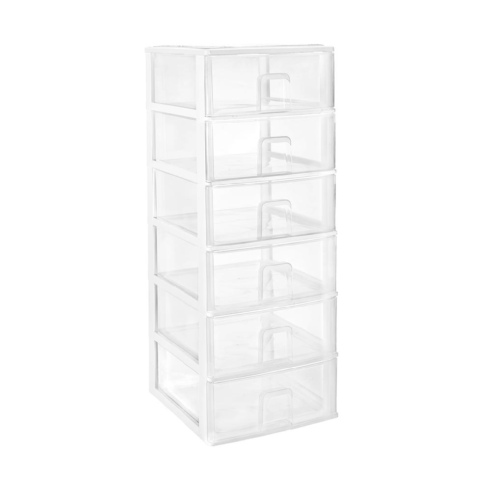 Great plastic L/6 Cajones Apilables Blanco (Mod. 6.4)