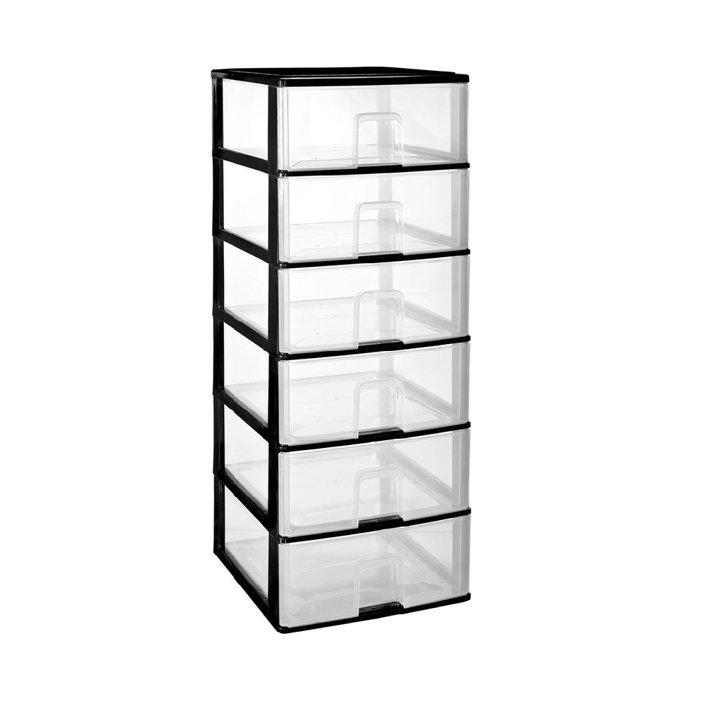 Great plastic L/6 Cajones Apilables Negro (Mod. 6)