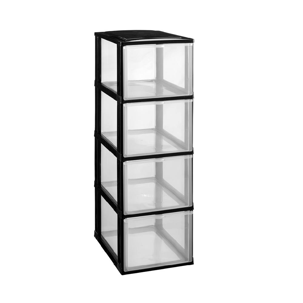 Great plastic Modular 4 Cajones Medianos Negro