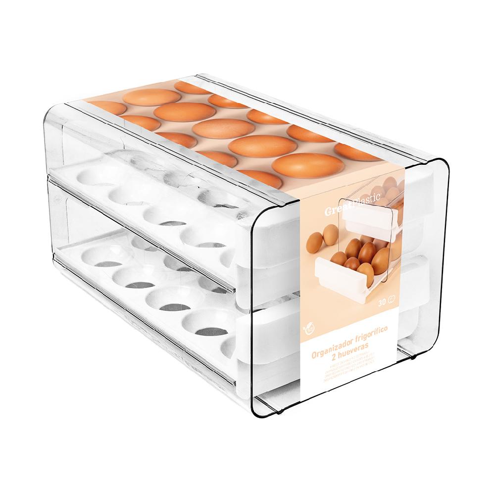 Great plastic Organizador Frigo 2 Hueveras