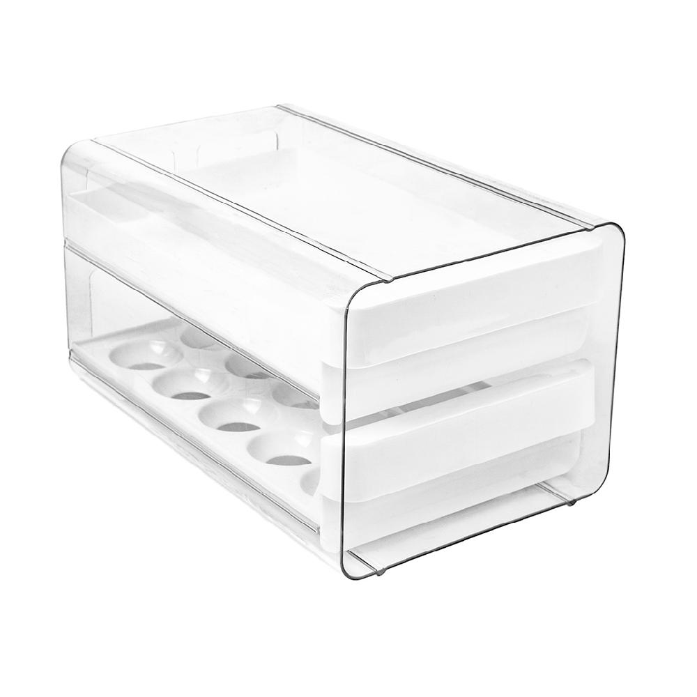 Great Plastic Organizador Frigo Huevera + Cajon