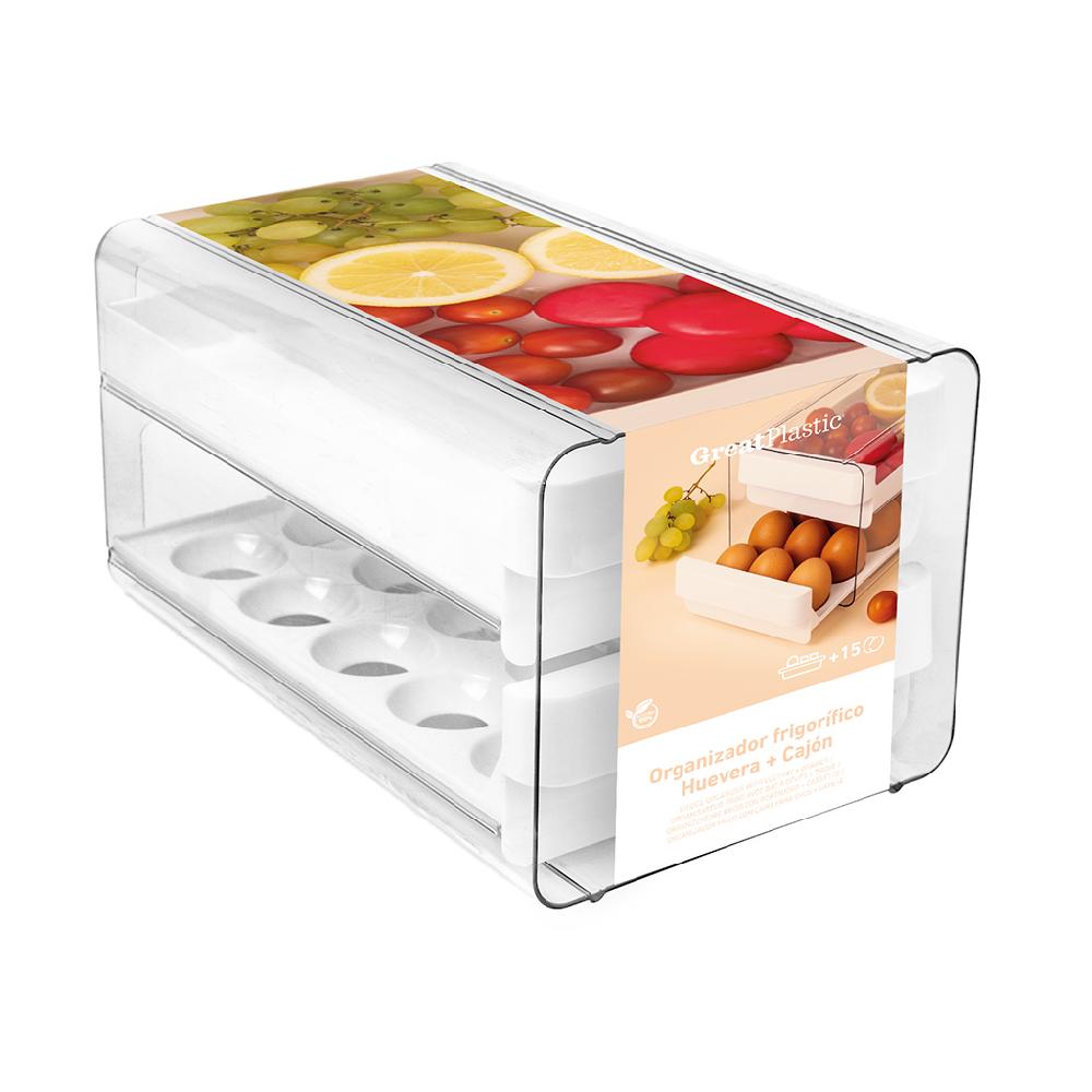 Great plastic Organizador Frigo Huevera + Cajon