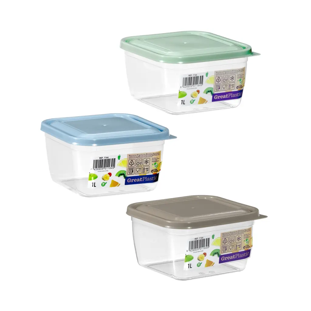 Great plastic Táper Cuadrado Aral Micro 1L