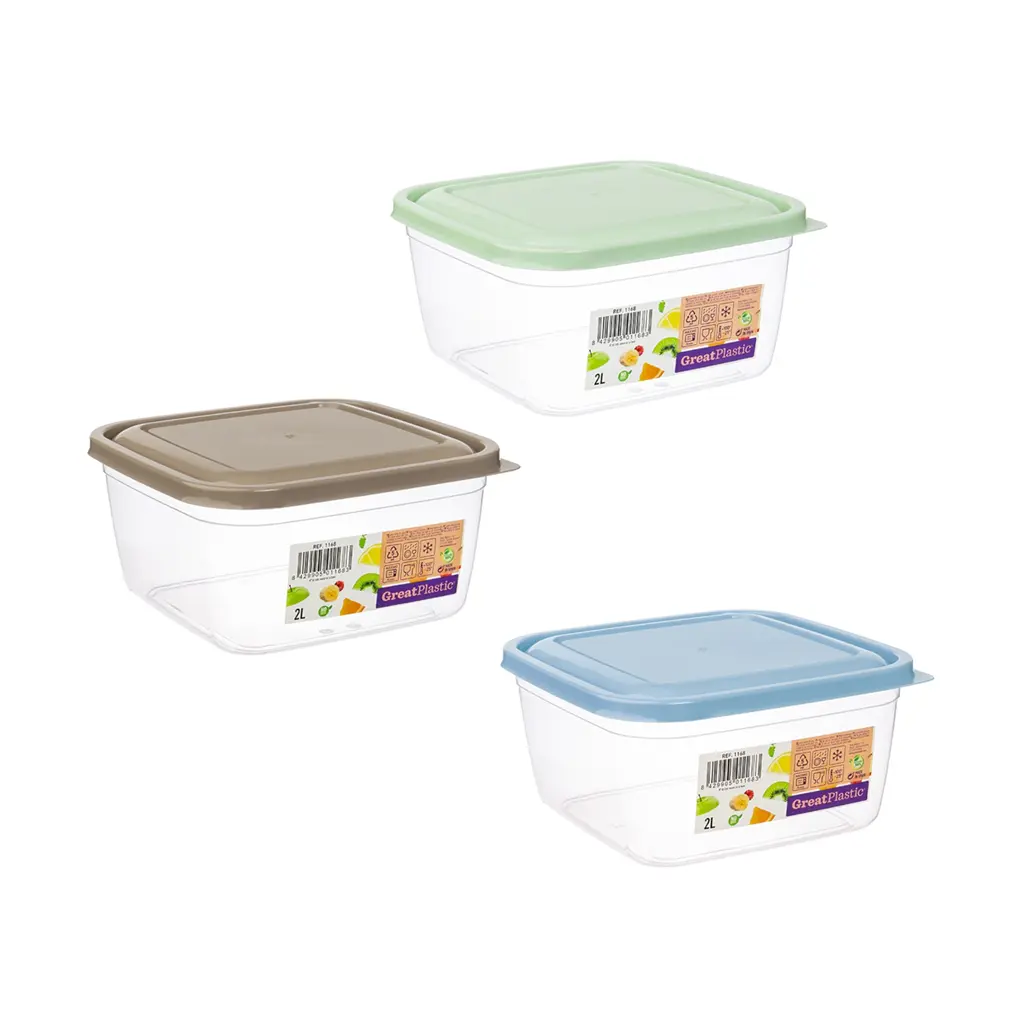 Great plastic Táper Cuadrado Aral Micro 2L