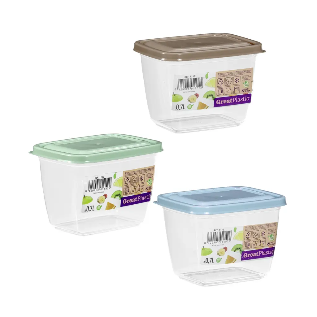 Great plastic Táper Rectangular Aral Micro 0.7L