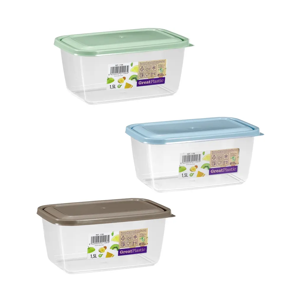 Great plastic Táper Rectangular Aral Micro 1.5L