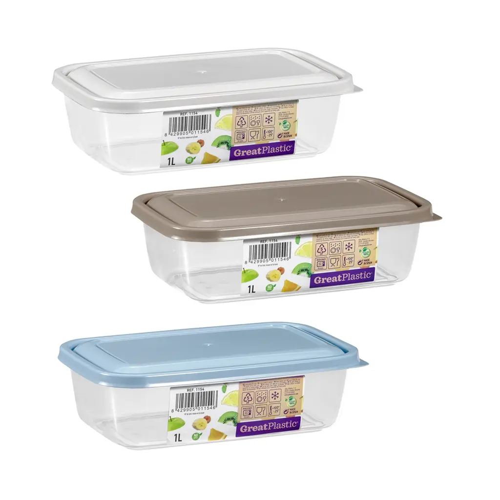 Great plastic Táper Rectangular Aral Micro 1L