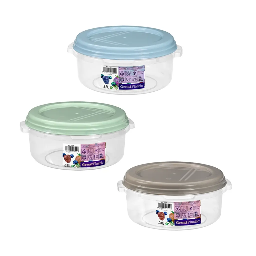 Great plastic Táper Redondo Elba Micro Color 3.7L