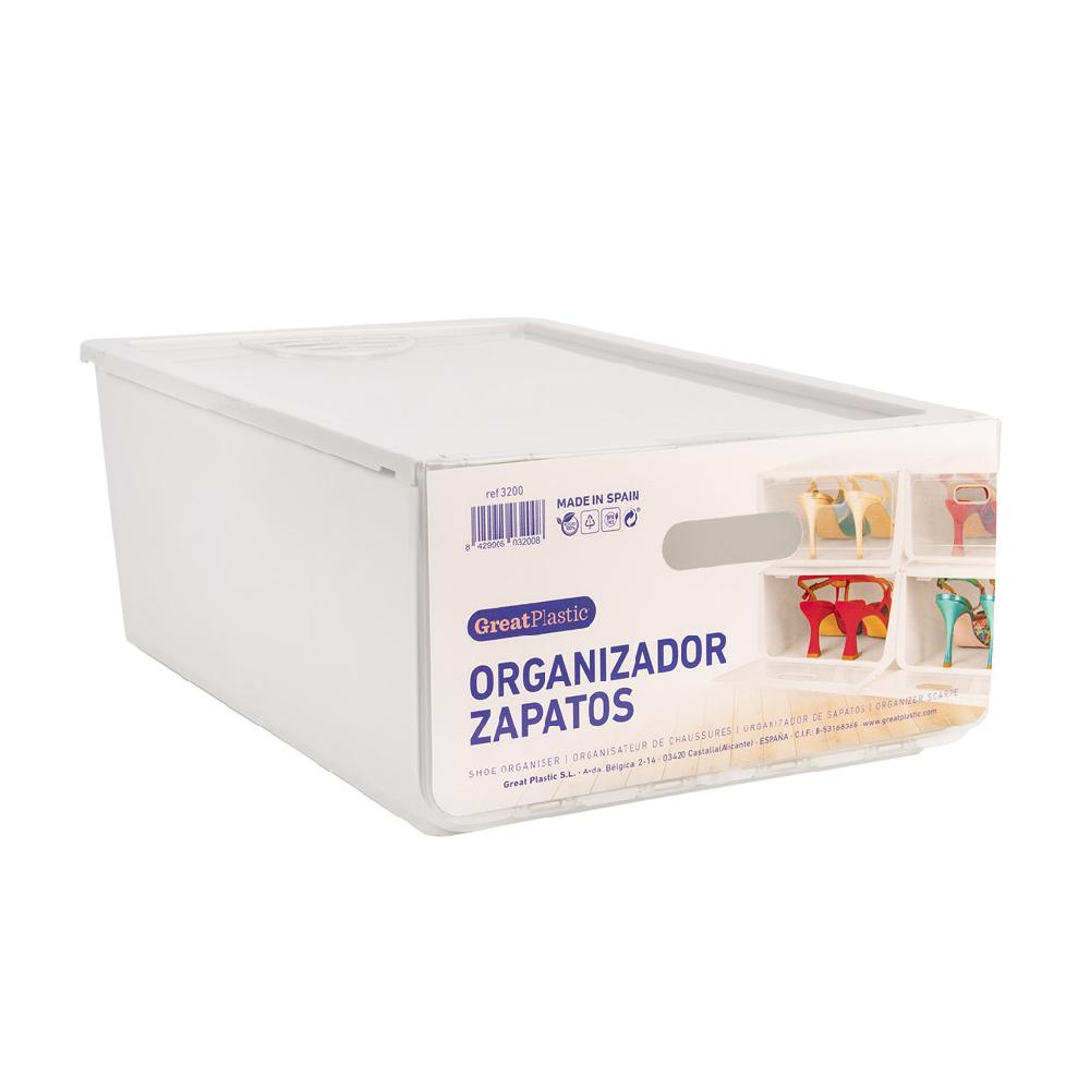 Great plastic Zapatero Apilable Blanco