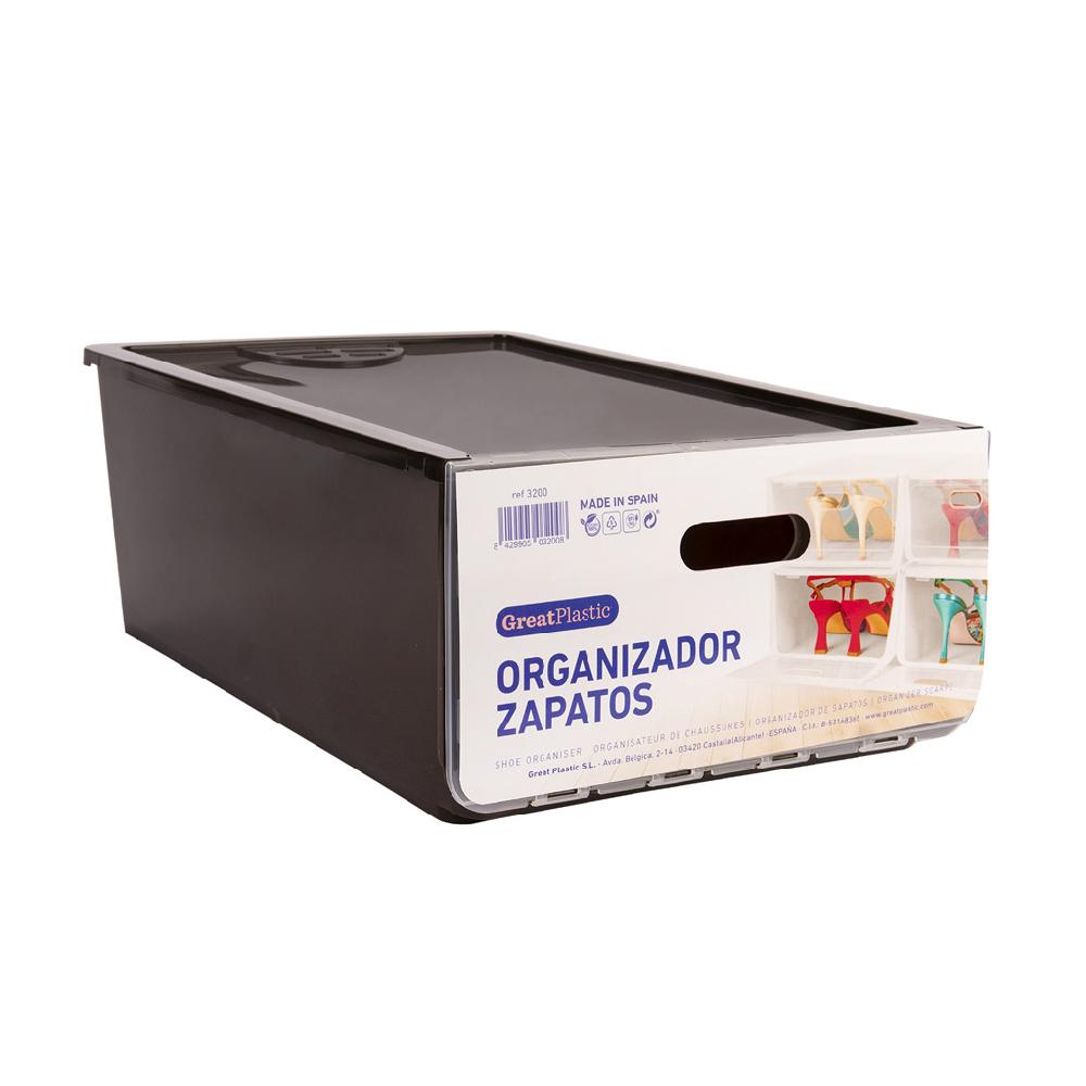 Great plastic Zapatero Apilable Wengué