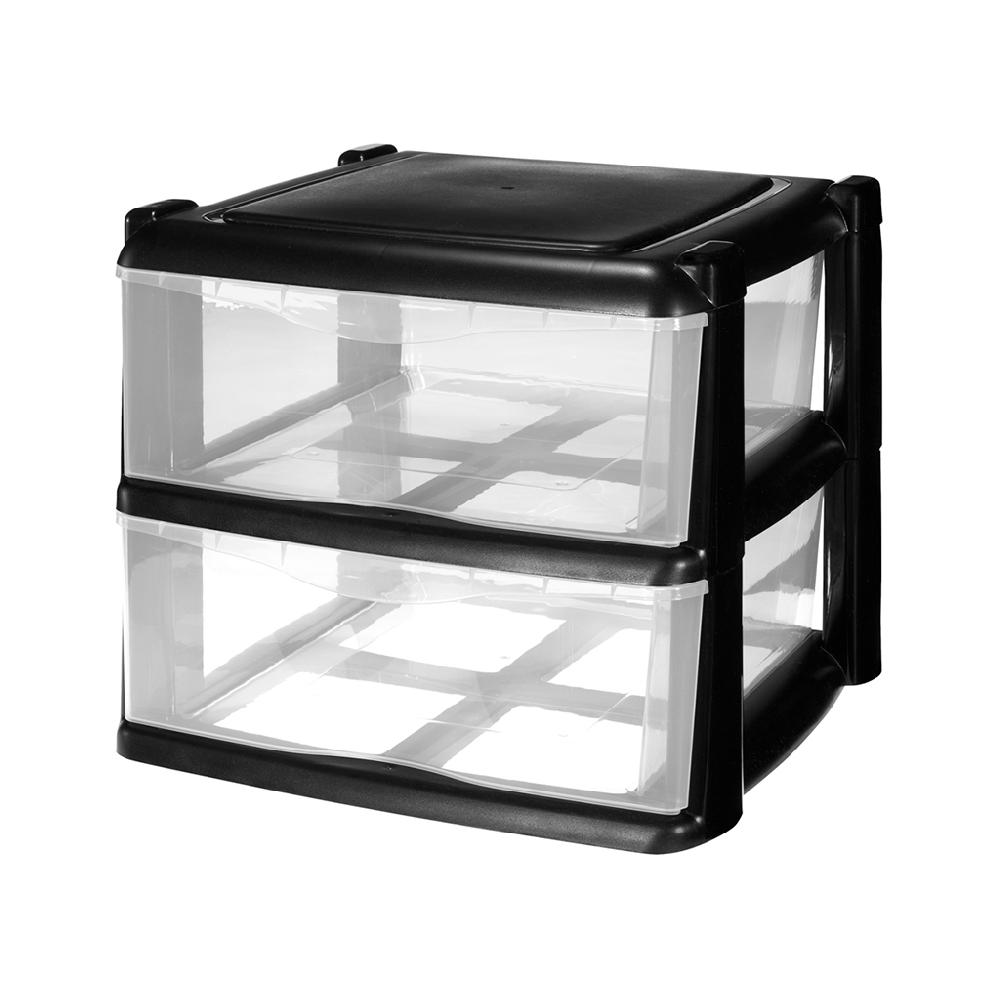 Great plastic L/2 Cajones Apilables Nova Negro (Mod. 2)