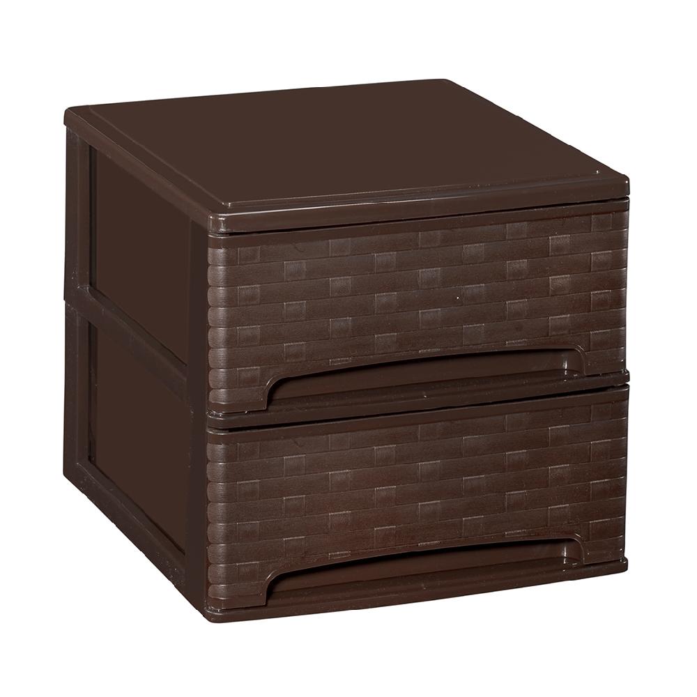 Great plastic L/2 Cajones Apilables Wengué Dec. Bambú