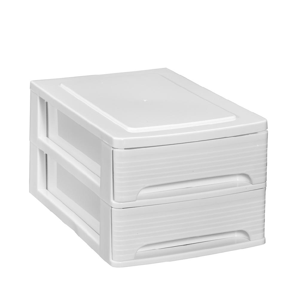 Great plastic L/2 Cajones Pequeños Blanco Dec. Líneas