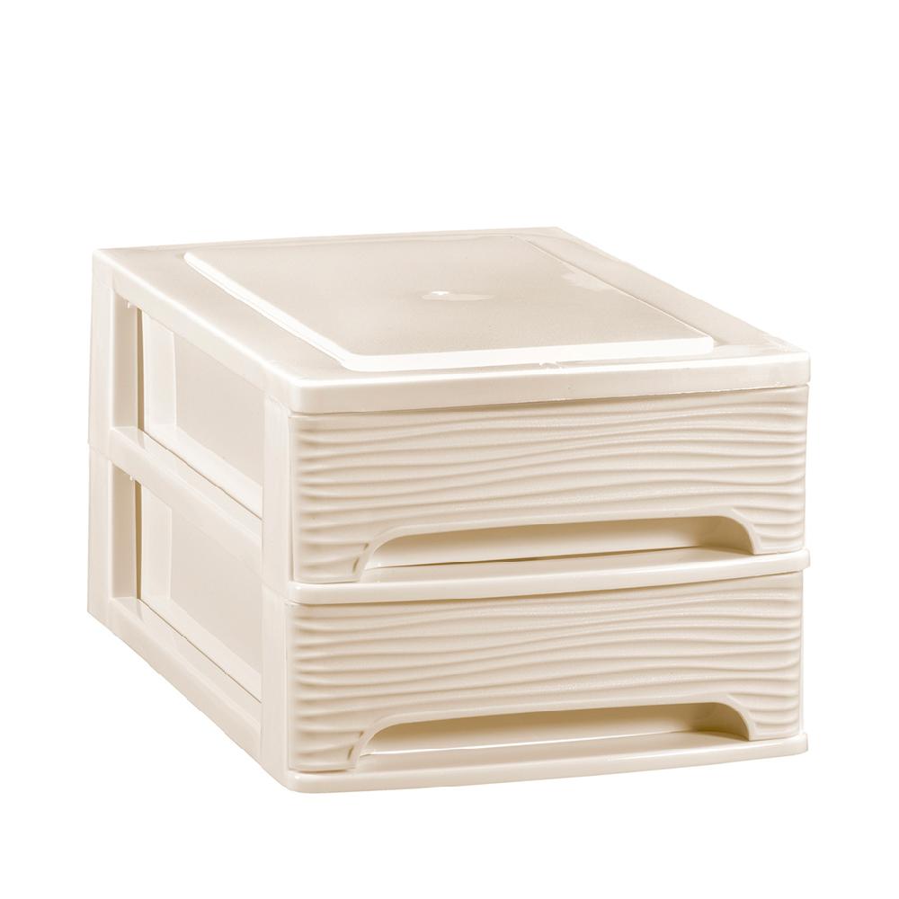 Great plastic L/2 Cajones Pequeños Blanco Roto Dec. Ondas