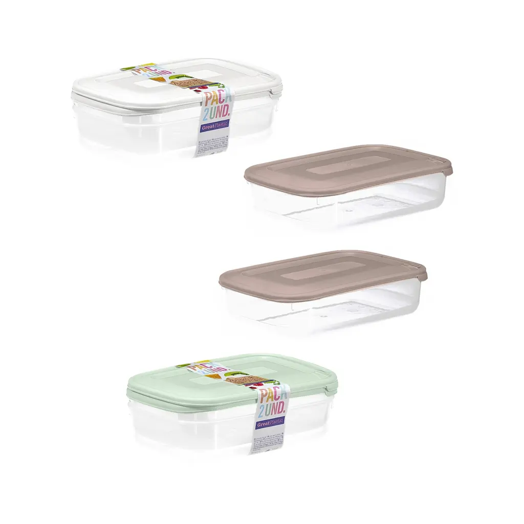 Great plastic L/2 Tápers Rectangulares Danubio Micro Color 0.85L